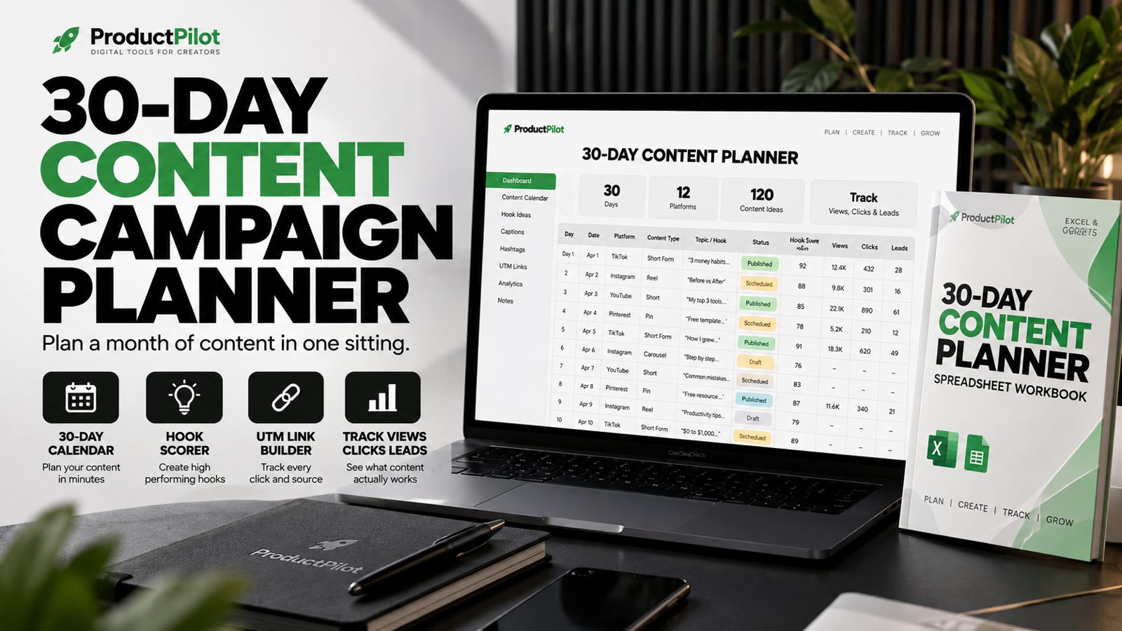 The 30-Day Content Campaign Planner product banner