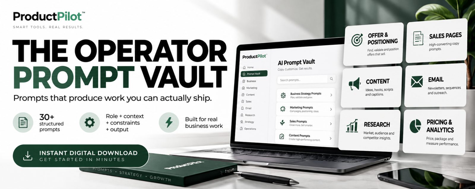 The Operator Prompt Vault product banner